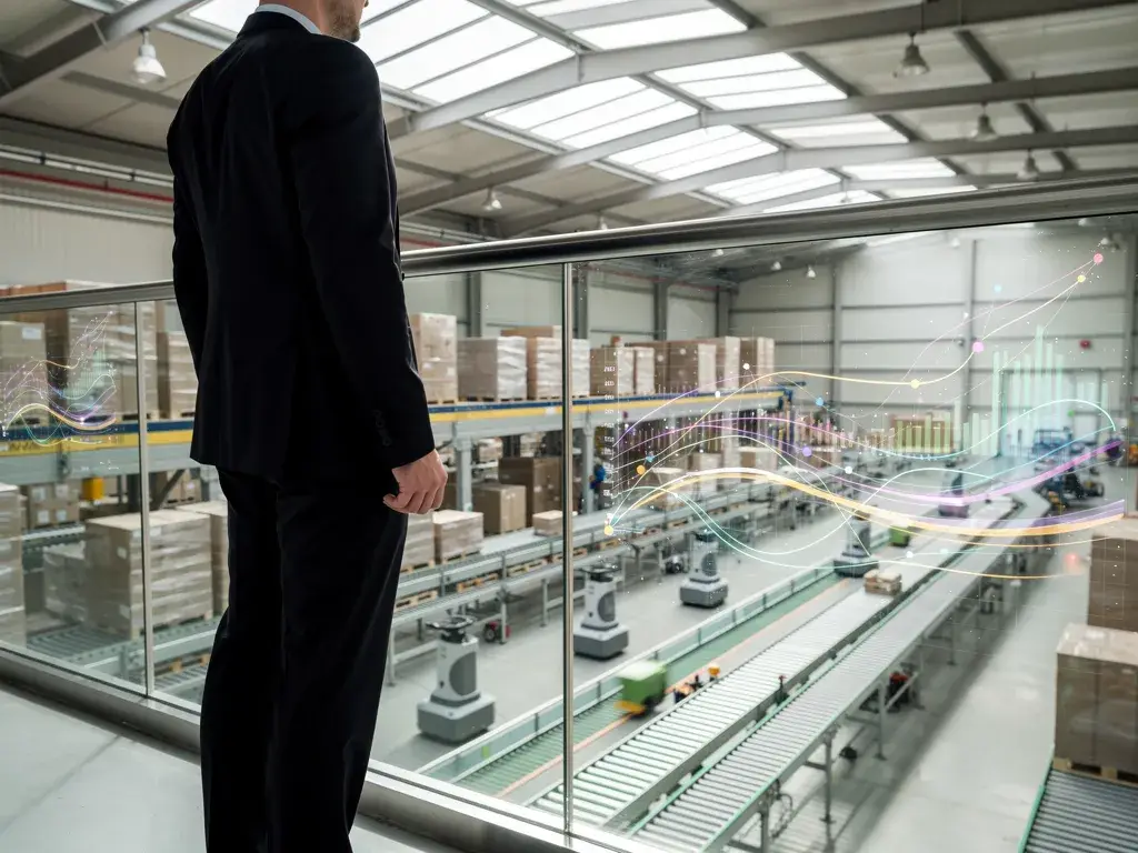CFO monitoring real-time data dashboards to adjust forecast projections
